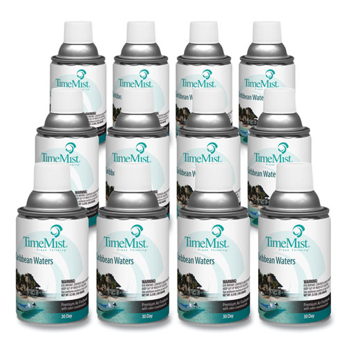 Premium+Metered+Air+Freshener+Refill%2C+Caribbean+Waters%2C+6.6+Oz+Aerosol+Spray+12%2Fcarton