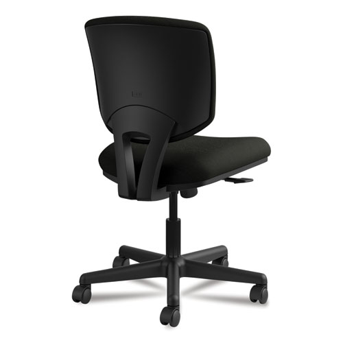 Picture of Volt Series Leather Task Chair with Synchro-Tilt, Supports Up to 250 lb, 18" to 22.25" Seat Height, Black