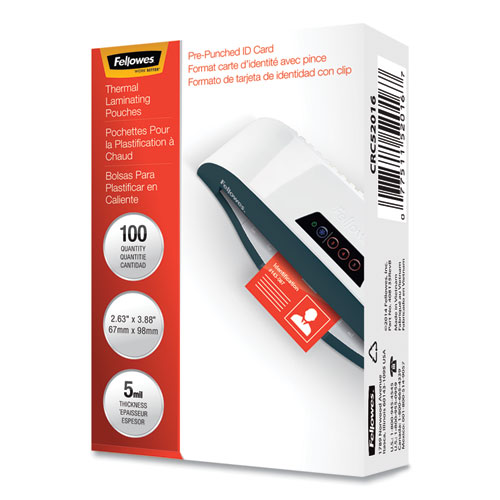 Picture of Premium Laminating Pouches, 5 mil, 4.25" x 2.5", Gloss Clear, 100/Box