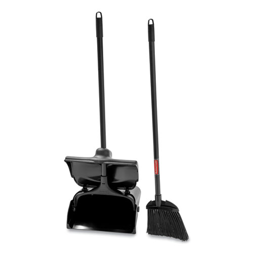 Picture of Lobby Pro Upright Dustpan, with Cover, 12.5w x 37h, Plastic Pan/Metal Handle, Black