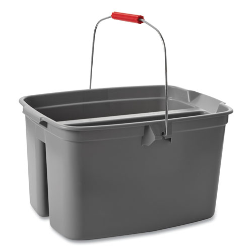 Picture of 19 Quart Double Utility Pail, Plastic, Gray, 18 x 14.5 x 10