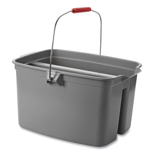 Picture of 19 Quart Double Utility Pail, Plastic, Gray, 18 x 14.5 x 10