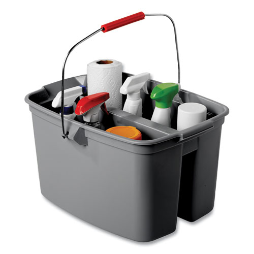 Picture of 19 Quart Double Utility Pail, Plastic, Gray, 18 x 14.5 x 10