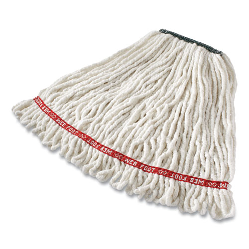 Picture of Web Foot Shrinkless Looped-End Wet Mop Head, Cotton/Synthetic, Medium, White