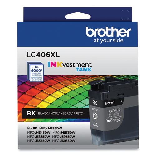 Picture of LC406XLBKS INKvestment High-Yield Ink, 6.000 Page-Yield, Black