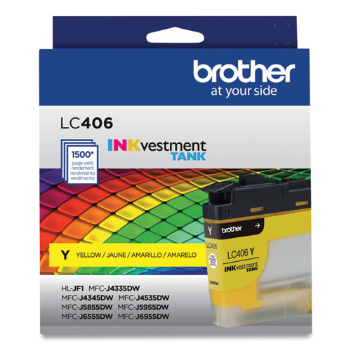 Picture of LC406YS INKvestment Ink, 1,500 Page-Yield, Yellow