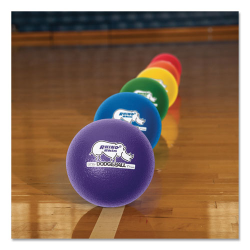 Picture of Rhino Skin Dodge Ball Set, 8" Diameter, Assorted Colors, 6/Set