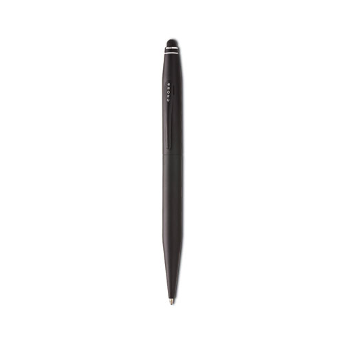Picture of Tech 2 Ballpoint Pen/Stylus, Retractable, Medium 0.7 mm, Black Ink, Black Barrel