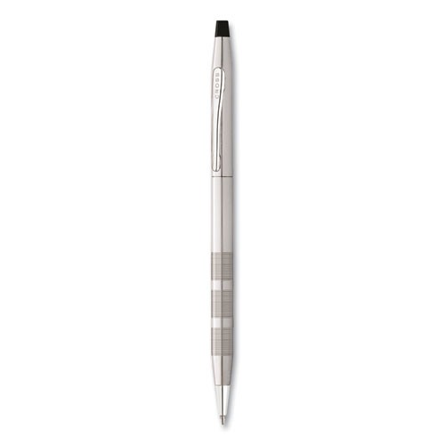Picture of Classic Century Twist-Action Ballpoint Pen, Retractable, Medium 1 mm, Black Ink, Satin Chrome Barrel