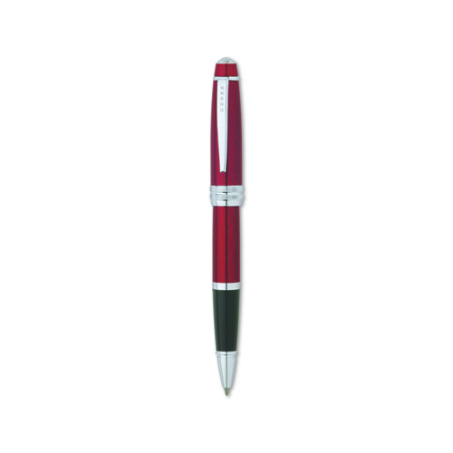 Picture of Bailey Roller Ball Pen, Stick, Medium 0.5 mm, Black Ink, Red Barrel