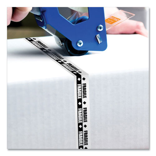 Picture of TZ Security Tape Cartridge for P-Touch Labelers, 0.7" x 26.2 ft, Black on White