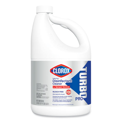 Clorox+Turbo+Pro+Disinfectant+Cleaner+for+Sprayer+Devices+-+Spray+-+121+fl+oz+%283.8+quart%29+-+Fresh+ScentBottle+-+1+%2F+Each+-+White