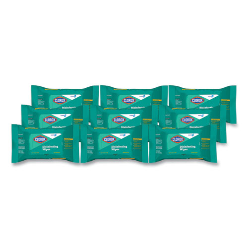Picture of Disinfecting Wipes, On The Go Pack, 7.25 x 7, Fresh Scent, 70/Pack, 9 Packs/Carton