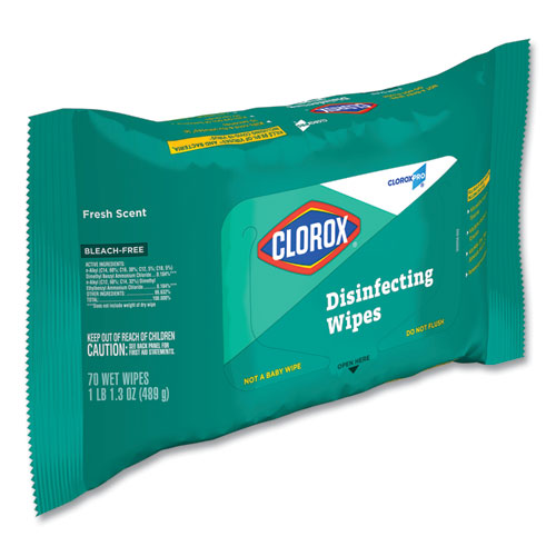 Picture of Disinfecting Wipes, On The Go Pack, 7.25 x 7, Fresh Scent, 70/Pack, 9 Packs/Carton