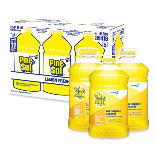 Picture of All Purpose Cleaner, Lemon Fresh, 144 oz Bottle, 3/Carton