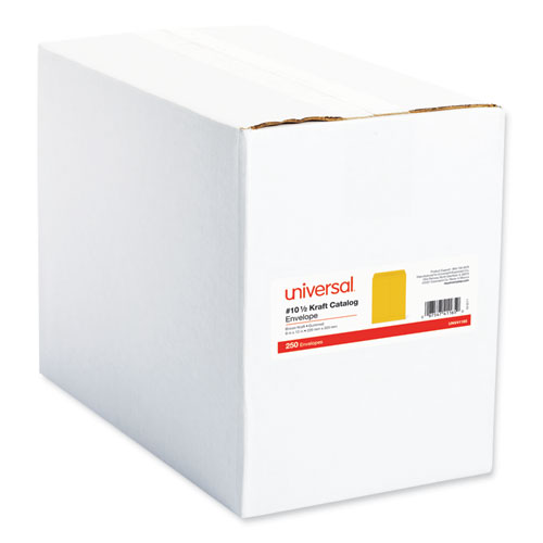 Picture of Catalog Envelope, 28 lb Bond Weight Kraft, #10 1/2, Square Flap, Gummed Closure, 9 x 12, Brown Kraft, 250/Box