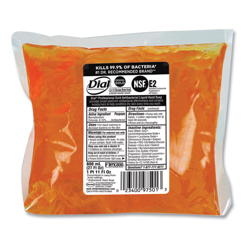 Picture of Gold Antibacterial Liquid Hand Soap Refill for Dial 800 mL Dispenser, Floral, 800 mL