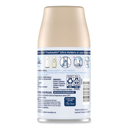 Picture of Automatic Air Freshener, Clean Linen, 6.2 oz, 6/Carton