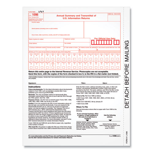 1096+Summary+Transmittal+Tax+Forms%2C+8+X+11%2C+1%2Fpage%2C10+Forms%2Fpack