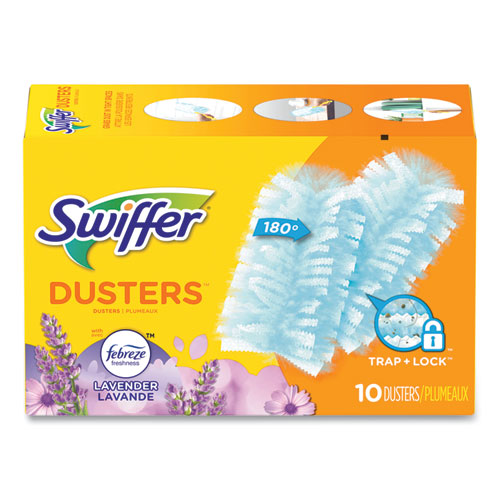 Picture of Refill Dusters, Dust Lock Fiber, Light Blue, Lavender Vanilla Scent, 10/Box