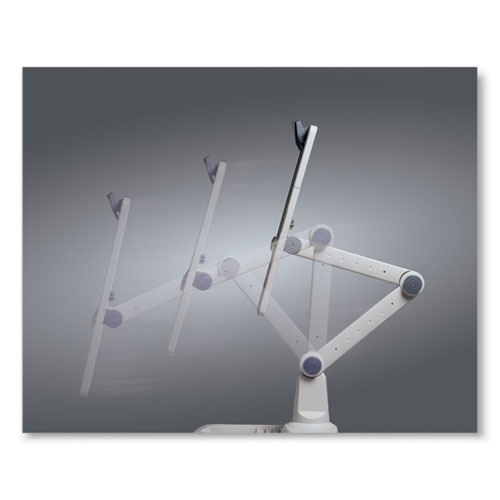 Picture of Flex Arm Weighted Base Copyholder,150 Sheet Capacity, Plastic, Platinum/Graphite