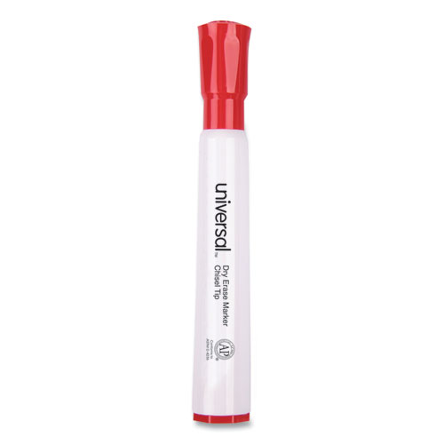 Picture of Dry Erase Marker, Broad Chisel Tip, Red, Dozen