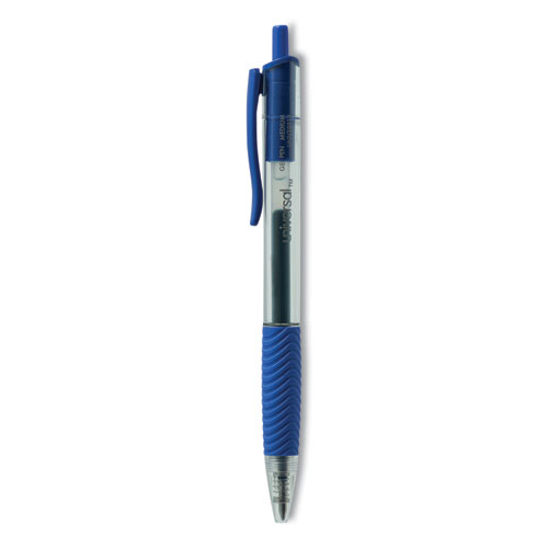 Comfort+Grip+Gel+Pen%2C+Retractable%2C+Medium+0.7+mm%2C+Blue+Ink%2C+Clear%2FBlue+Barrel%2C+Dozen