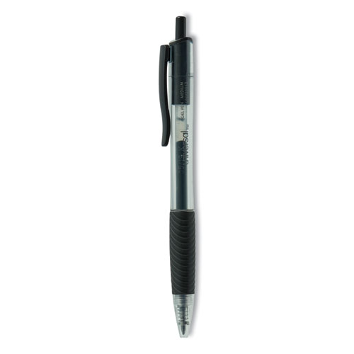 Comfort+Grip+Gel+Pen%2C+Retractable%2C+Medium+0.7+mm%2C+Black+Ink%2C+Clear%2FBlack+Barrel%2C+Dozen
