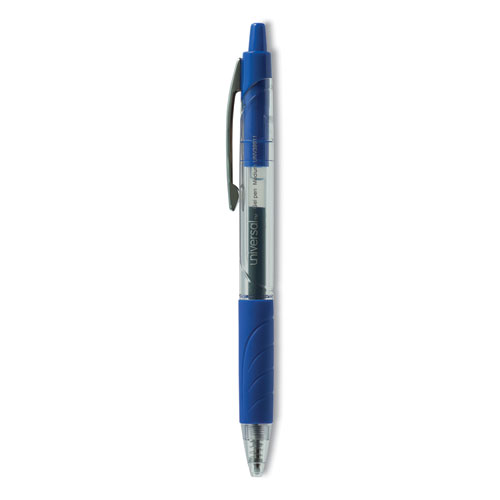 Picture of Comfort Grip Gel Pen, Retractable, Medium 0.7 mm, Blue Ink, Clear/Blue Barrel, 36/Pack