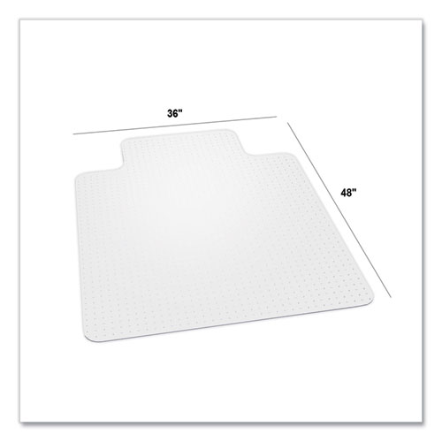 Picture of EverLife Chair Mats for Medium Pile Carpet With Lip, 36 x 48, Clear