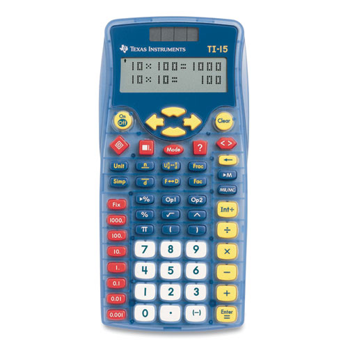 Picture of TI-15 Explorer Elementary Calculator, 11-Digit LCD