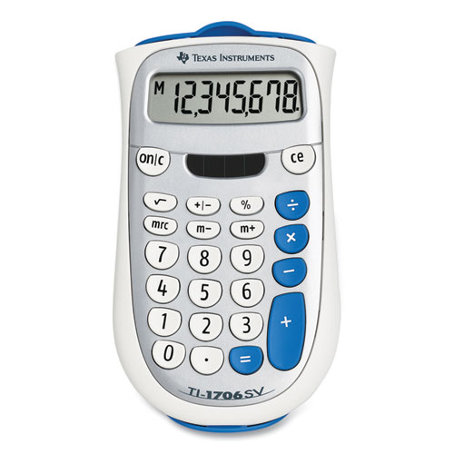 Picture of TI-1706SV Handheld Pocket Calculator, 8-Digit LCD