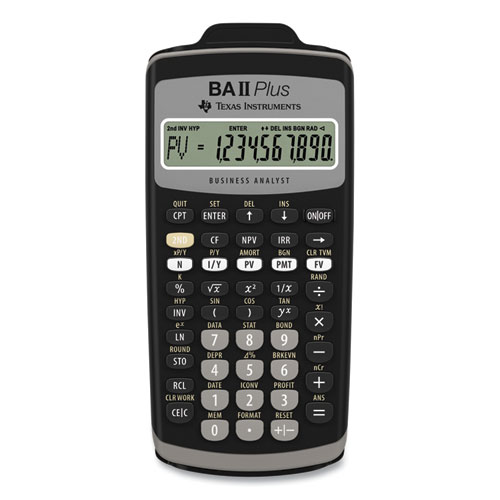 Picture of BAIIPlus Financial Calculator, 10-Digit LCD