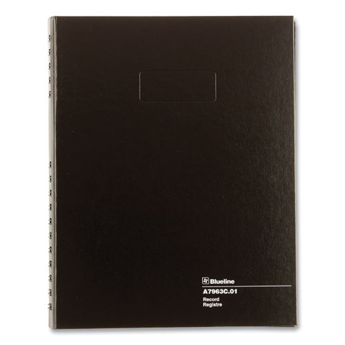 Picture of AccountPro Records Register Book, Black Cover, 9.5 x 6 Sheets, 300 Sheets/Book