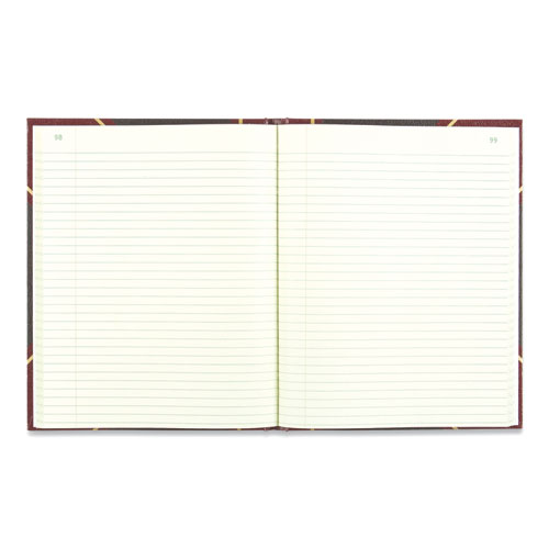 Picture of Texthide Eye-Ease Record Book, Black/Burgundy/Gold Cover, 10.38 x 8.38 Sheets, 300 Sheets/Book