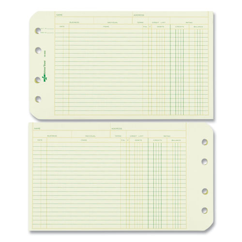 Picture of Four-Ring Binder Refill Sheets, 5 x 8.5, Green, 100/Pack