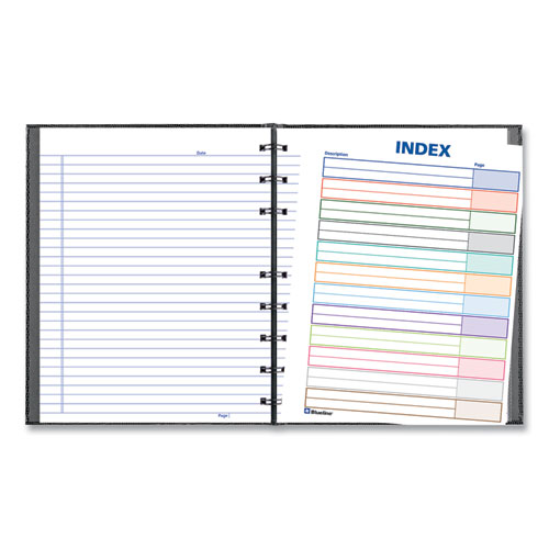 Picture of NotePro Notebook, 1-Subject, Narrow Rule, Black Cover, (75) 9.25 x 7.25 Sheets
