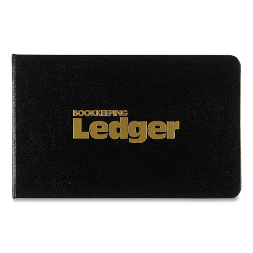 Picture of Four-Ring Ledger Binder Kit with A-Z Index, Black Cover, 8.5 x 5 Debit-Credit-Balance Sheets, 100 Sheets/Book