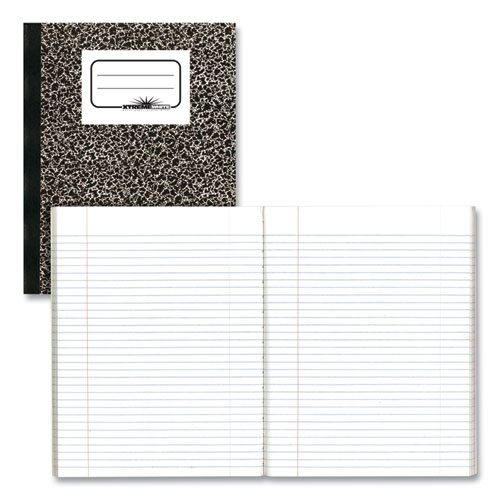 Picture of Composition Book, Medium/College Rule, Black Marble Cover, (80) 10 x 7.88 Sheets