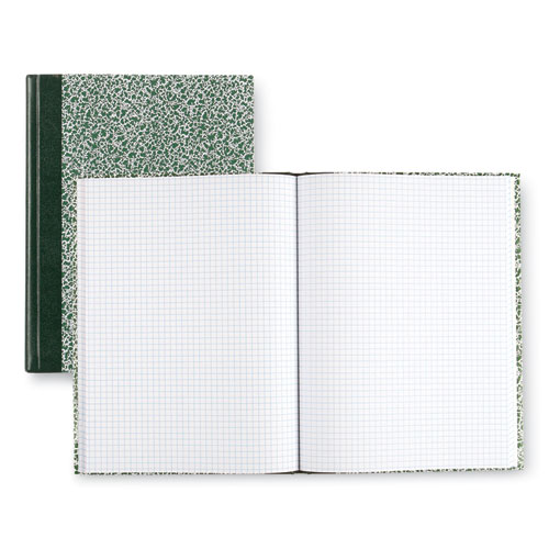 Picture of Lab Notebook, Wide/Legal Rule, Green Marble Cover, (96) 10.13 x 7.88 Sheets