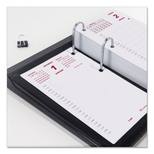 Picture of Daily Calendar Pad Refill, 6 x 3.5, White/Burgundy/Gray Sheets, 12-Month (Jan to Dec): 2025