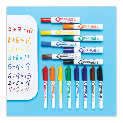 Picture of MARKS A LOT Desk-Style Dry Erase Marker, Broad Chisel Tip, Black, 200/Box (24445)