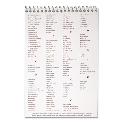 Picture of Spell-Write Wirebound Steno Pad, Gregg Rule, Randomly Assorted Cover Colors, 80 White 6 x 9 Sheets