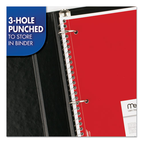 Picture of Spiral Notebook, 1-Subject, Medium/College Rule, Assorted Cover Colors, (70) 10.5 x 8 Sheets, 6/Pack