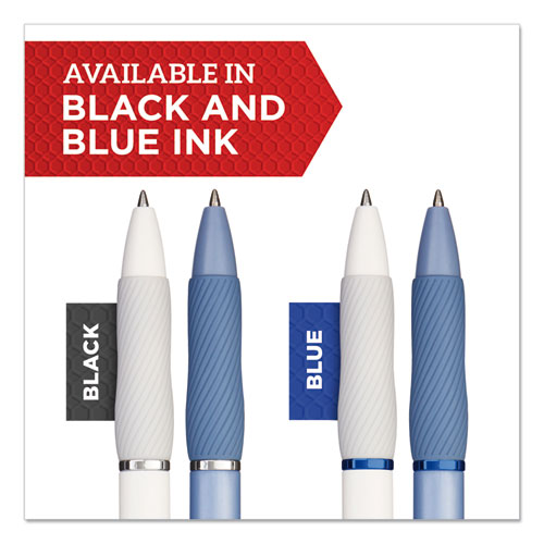 Picture of S-Gel Fashion Barrel Gel Pen, Retractable, Medium 0.7 mm, Black Ink, Frost Blue Barrel, Dozen