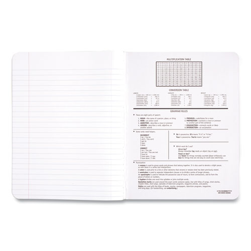 Picture of Square Deal Composition Book, 3-Subject, Wide/Legal Rule, Black Cover, (100) 9.75 x 7.5 Sheets, 12/Pack