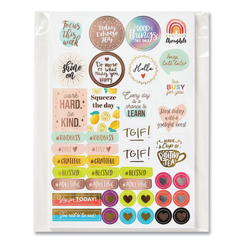 Picture of Planner Sticker Variety Pack, Budget, Fitness, Motivational, Seasonal, Work, Assorted Colors, 1,744/Pack