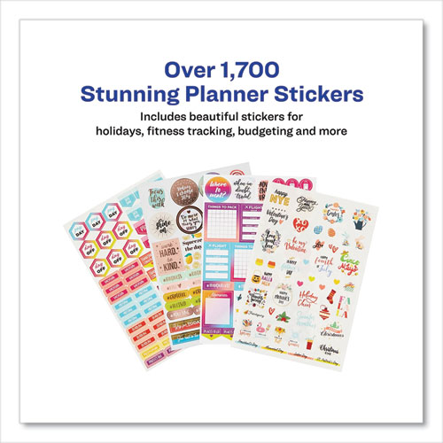 Picture of Planner Sticker Variety Pack, Budget, Fitness, Motivational, Seasonal, Work, Assorted Colors, 1,744/Pack