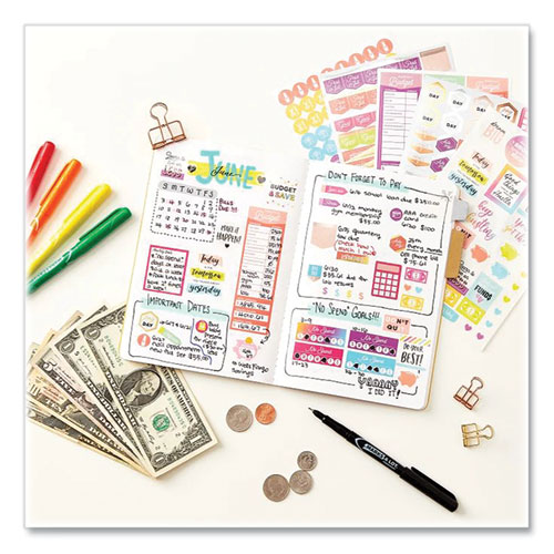 Picture of Budgeting Planner Stickers, Budget Theme, Assorted Colors, 1,224/Pack