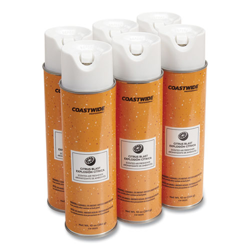 Picture of Air Freshener Aerosol, Citrus Blast, 10 oz Aerosol Spray, 6/Carton
